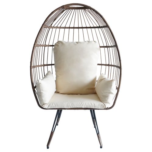 Silla Home Trends Tipo Nido Beige Avellan 75X102X152Cm