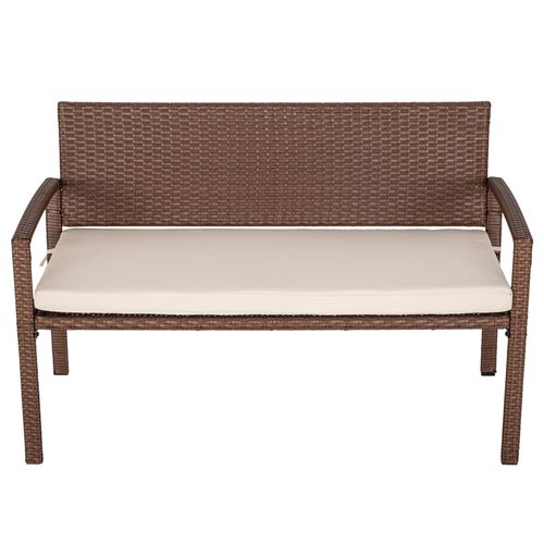 Banca Home Trends Ratta Beige Avellan 128X62X82Cm