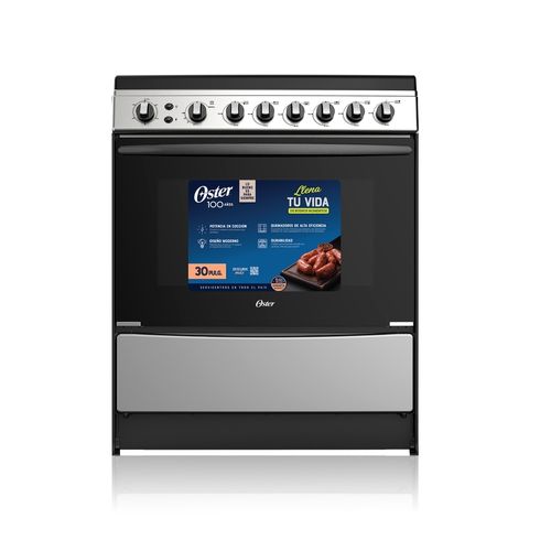 Cocina a gas Oster de acero inoxidable con 6 quemadores 30 pulgadas