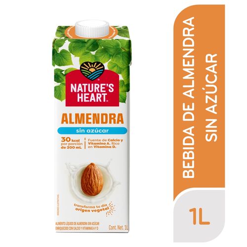 Leche de almendra Nature's Heart sin azúcar - 1 L
