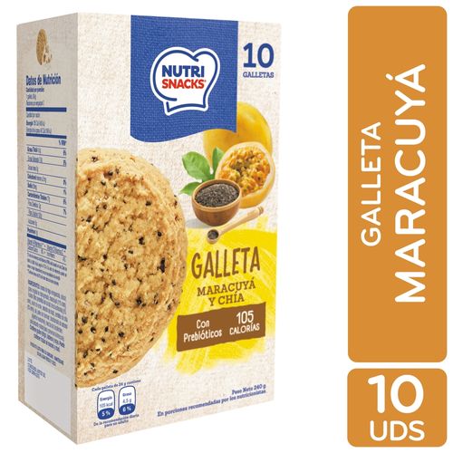 Galletas Nutrisnacks Maracuyá Y Chía 10 Uds - 240 g