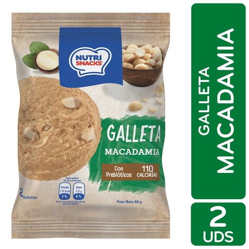 Galletas Nutrisnacks Macadamia, 2Uds - 48g