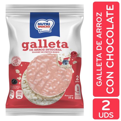 Galletas Nutrisnacks de Arroz Yogurt de Frutos Rojos - 25 g