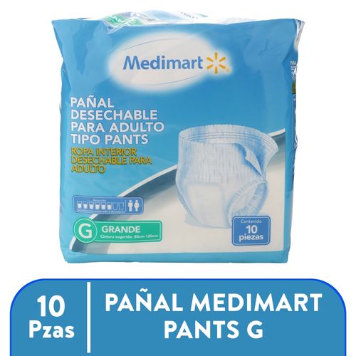 Pants Incontinen Medimart Talla L 10ea