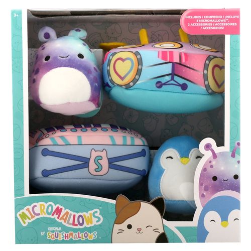 Set de peluches Micromallows con accesorios - 4 Pzas
