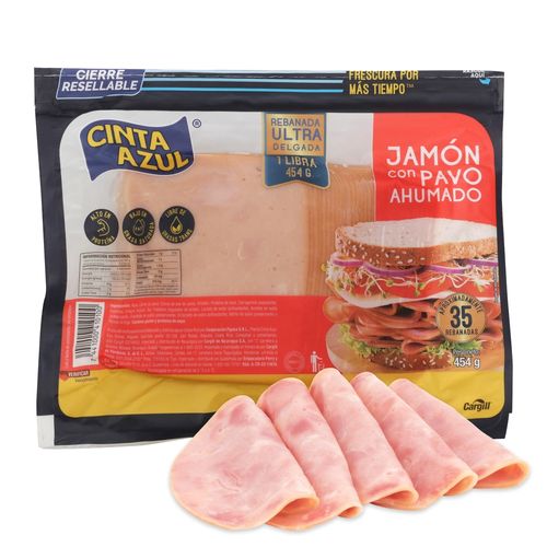 Jamón Cinta Azul de Pavo Ahumado - 454 g