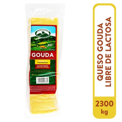 Queso Gouda Monteverde Pasteurizado Libre de Lactosa - Precio indicado por kilo