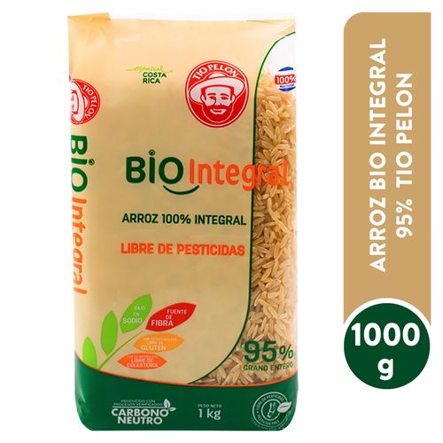 Arroz bio integral Tío Pelón 95% grano entero - 1000 g