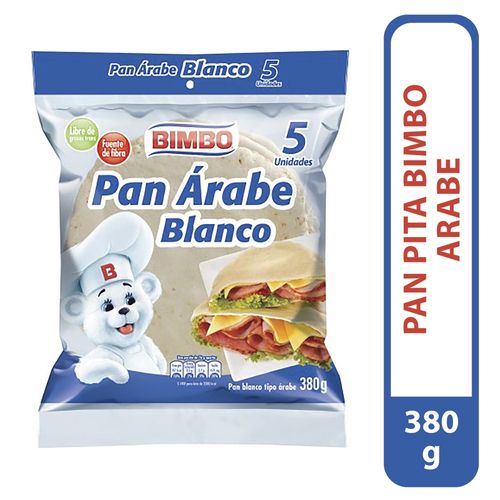 Pan blanco Bimbo tipo árabe 5 Uds - 380 g