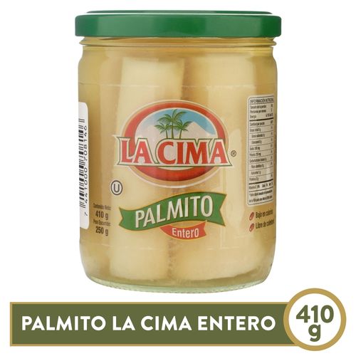 Palmito La Cima entero premium vidrio - 410 g