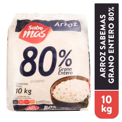 Arroz Sabemas semi entero 80% grano entero - 10 kg
