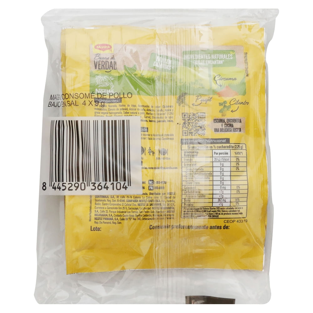 Comprar Consome Maggi Pollo Bajo En Sal - 36 g | Walmart Costa Rica ...