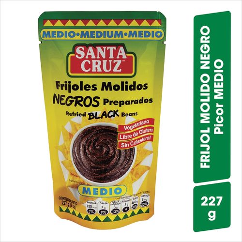 Frijol Santa Cruz molido negro medio - 227 g