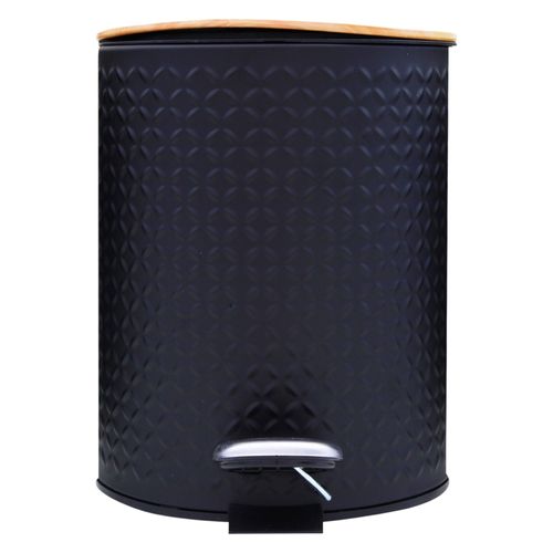 Basurero Mainstays Con Pedal de Acero Color Negro - 5 L