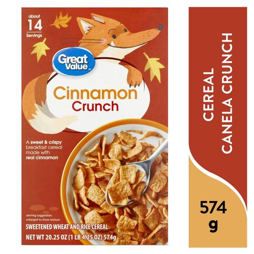 Cereal Great Value Canela Crunch - 574 g