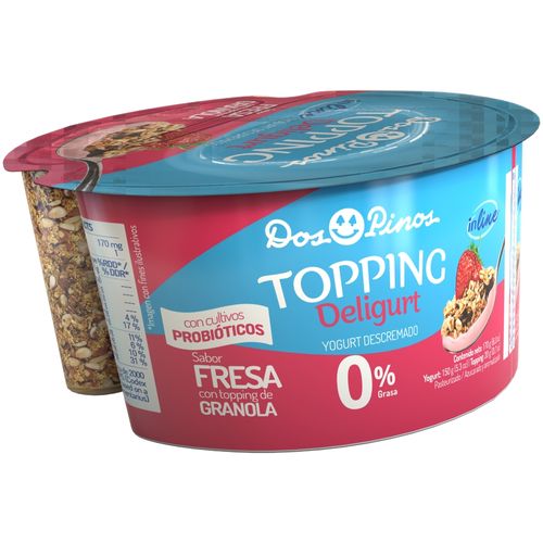 Yogurt Dos Pinos In Line Topping Fresa - 150 g