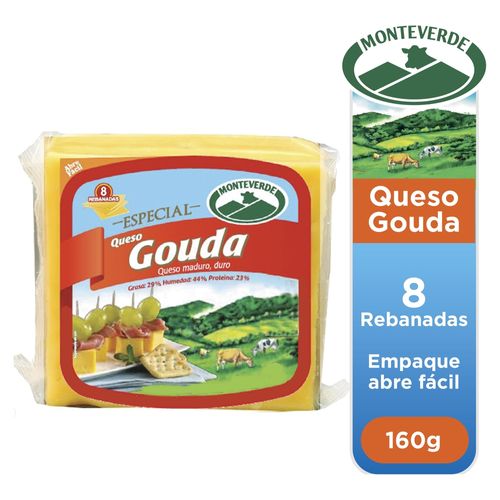 Queso Monteverde Gouda 8 Rebanadas - 160 g
