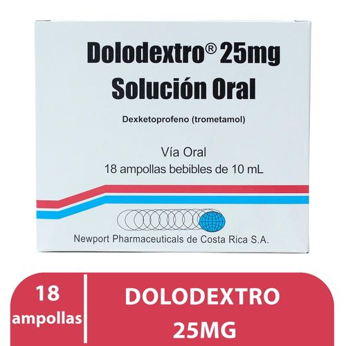 Dolodextro Newport Ampolla bebibles 25Mg 10ml, Precio indicado por unidad