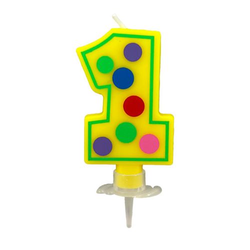 Vela Fantasy Colores No1 - 1 Unidad