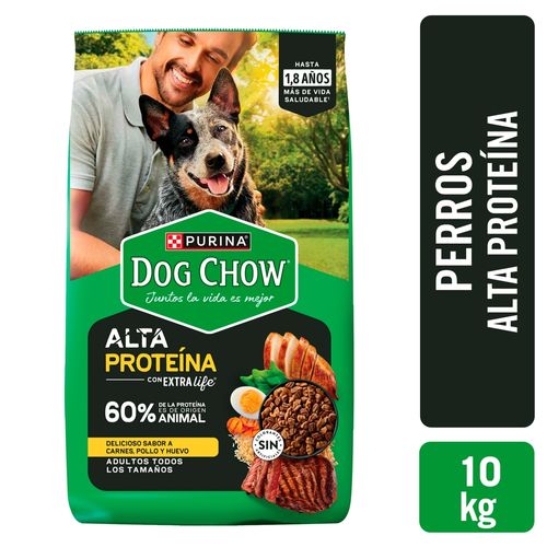 Alimento Perro Adulto Purina Dog Chow Alta Proteína 10 kg