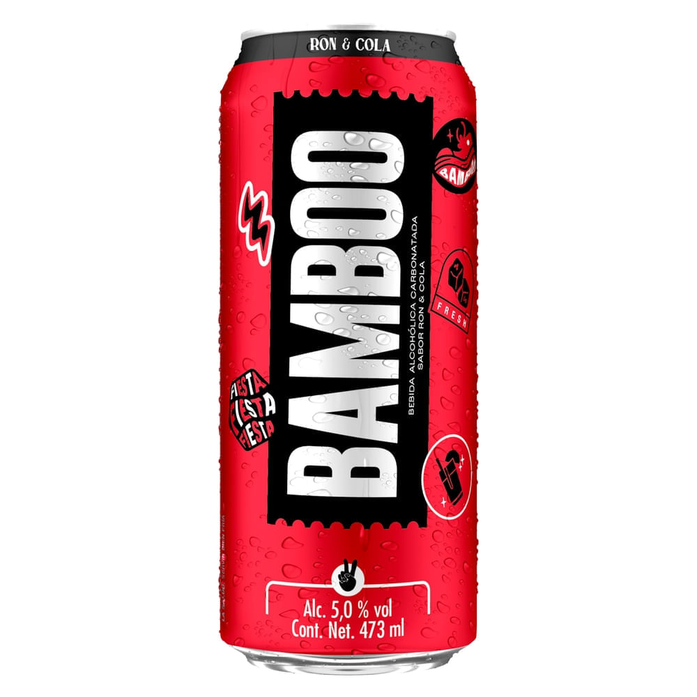 Comprar Bebida Alcoholica Preparada Bamboo Ron Cola Lata - 473ml ...