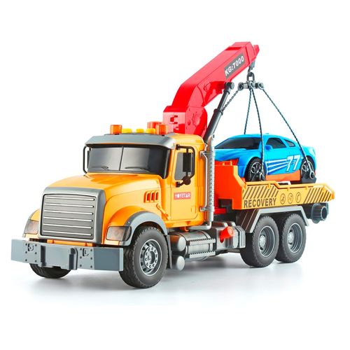 Grua Amarilla Con Vehiculo