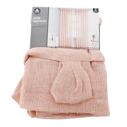 Ht Set De 2 Cortinas Rosa