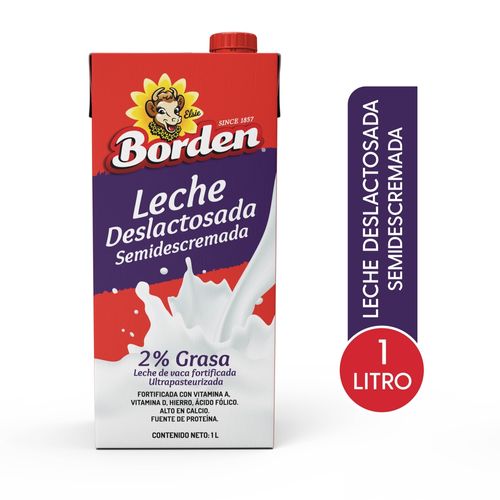 Leche Borden Deslactosada Semidescremada - 1 L