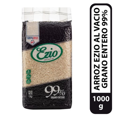 Arroz Ezio premium empacado al vacío 99% grano entero - 1000 g
