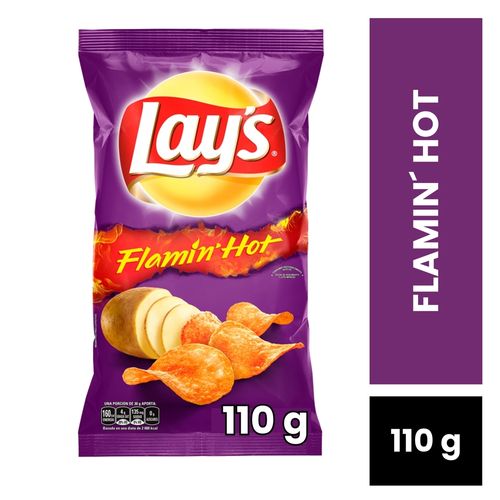 Snack Frito Lay Lay's flamin' hot Papas Fritas sabor picante - 110 g
