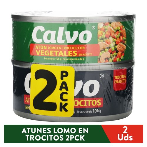 Atun Calvo Trocitos y Vegetales 2 Pack - 247 g