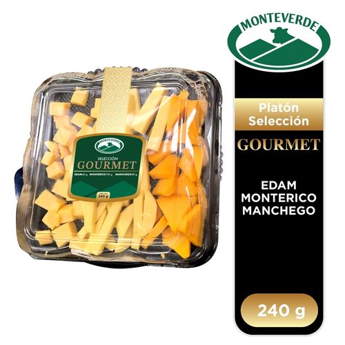 Bandeja Quesos Monteverde Selección Madurados, Edam, Monterico Y Manchego - 240G