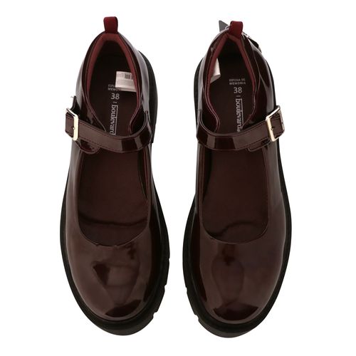 Zapatos Para Mujer Boulevard Chunky Loafers Burgundy 1287