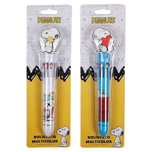 Bolígrafo Snoopy retractil 10 colores