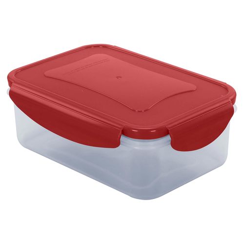 Tazón Guateplast Click Clak Rectangular (30 Oz) color Rojo - unidad
