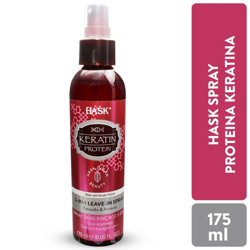 Spray sin enjuague hask 5 en 1 con keratina y proteína - 175 ml