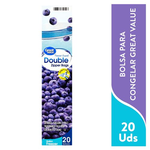 Bolsa Great Value Para Congelar 20 unidades