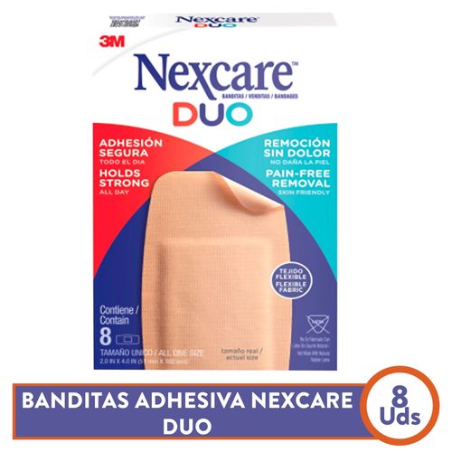 Curita Nexcare Duo Codo & Rodilla - 8 Uds