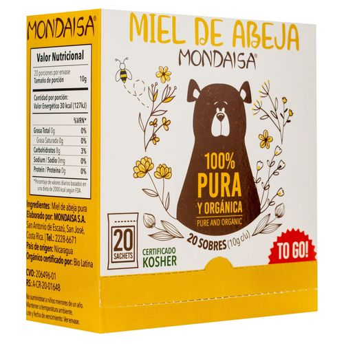 Miel De Abeja Mondaisa 20 Sobres - 200 g