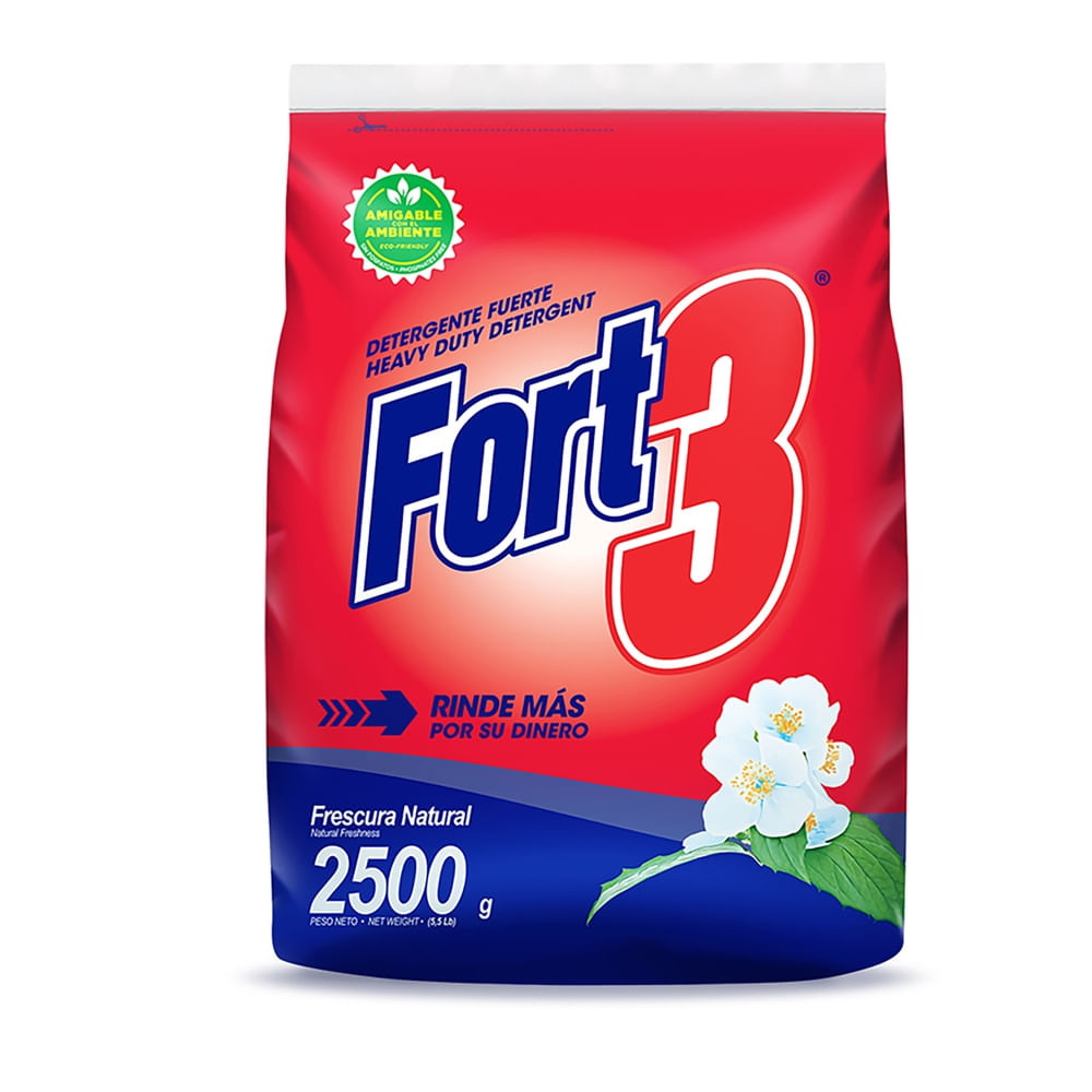 Comprar Detergente En Polvo Fort3 Frescura Natural - 2500g