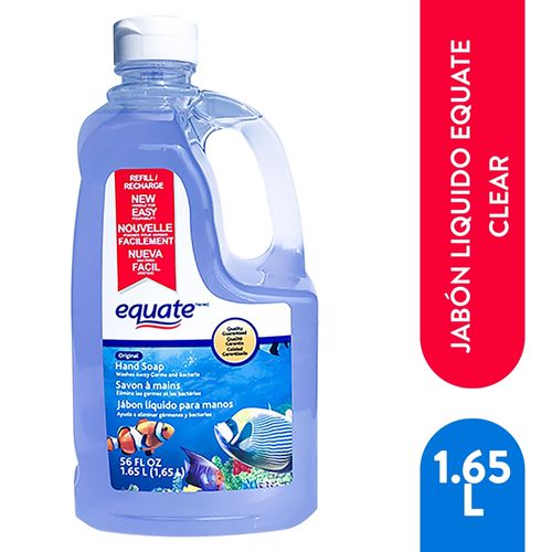 Jabón Equate Líquido Clear Repuesto -1650 ml