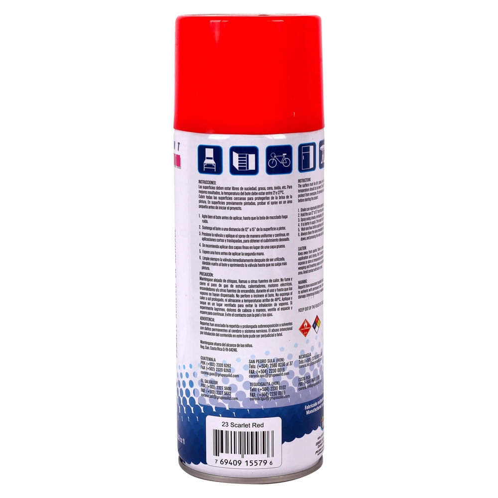 Comprar Pintura En Spray Corona Fast Dry Color Scarlet Rojo -400ml ...