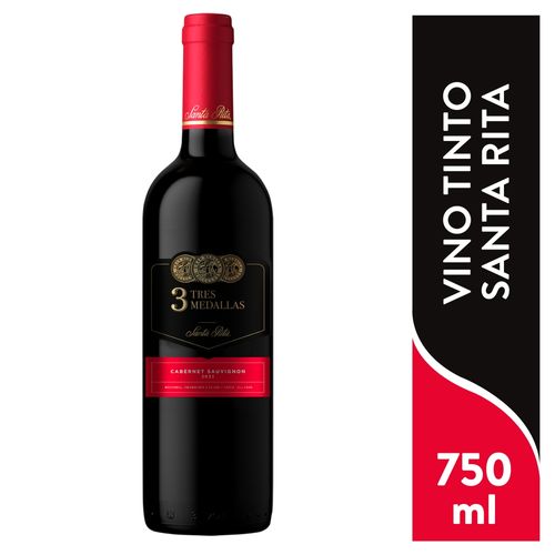 Vino Tinto Santa Rita 3Medallas Cabernet Sauvignon - 750ml