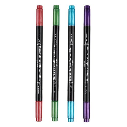 Marcadores Pen Gear metálicos - 4 pzas