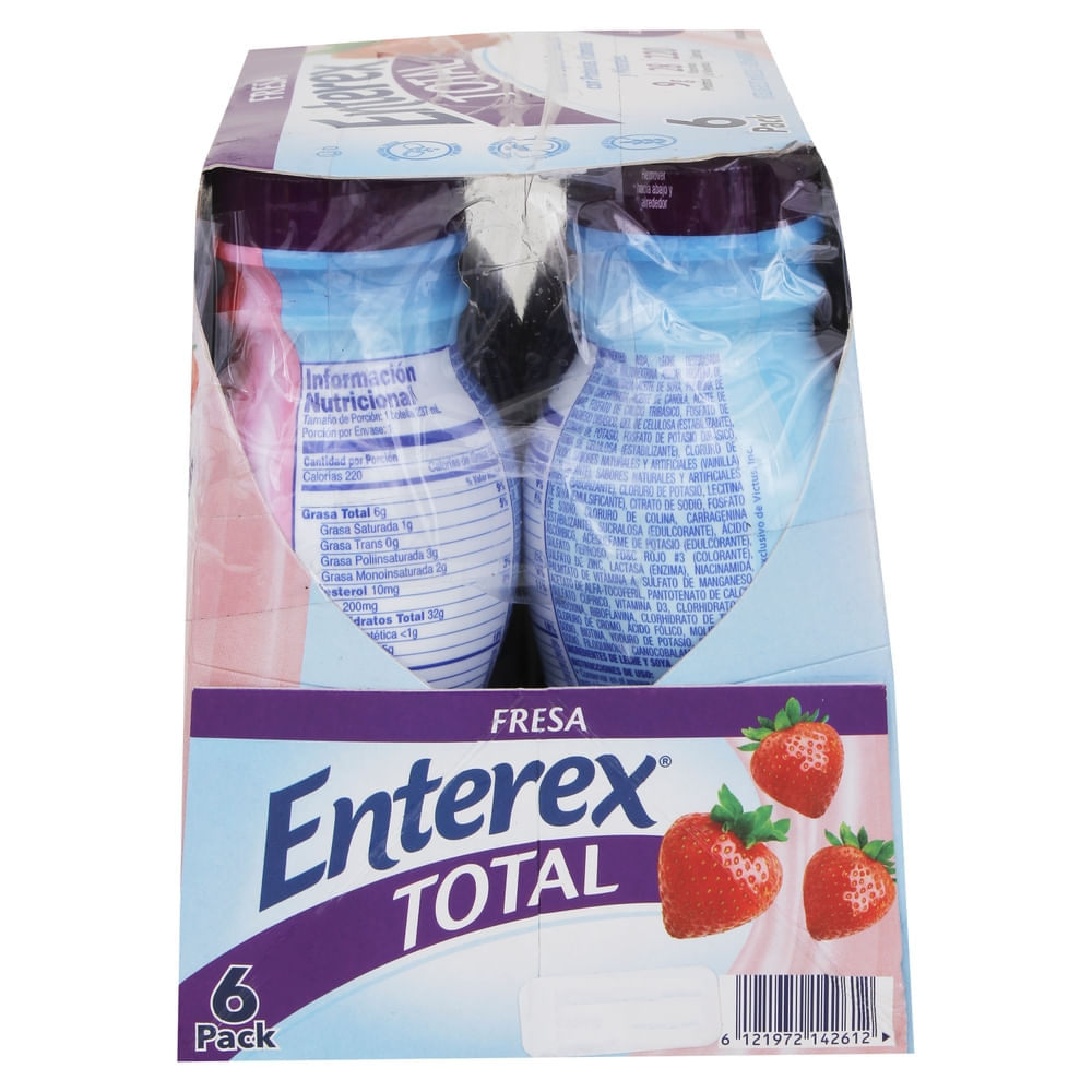 Comprar Alimento líquido Enterex total fresa 6 Pack - 1422 ml