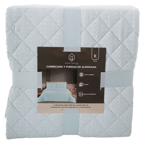 Cubrecama Home Trends King Con Fundas