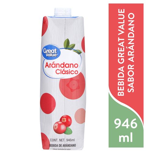 Bebida Great Value de arándanos - 1 L