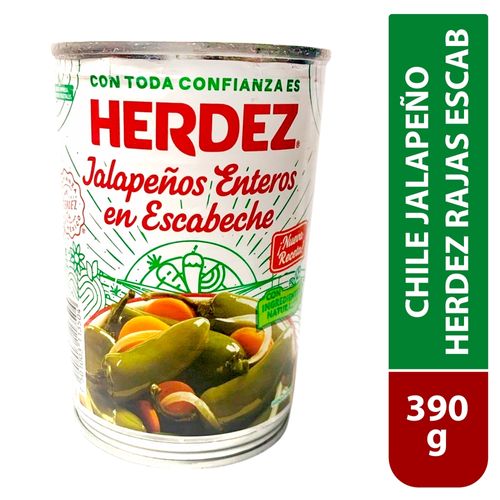 Chile Herdez Jalapeno Rajas Escab 390gr