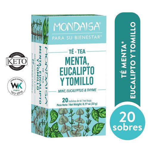 Té Mondaisa Menta Eucalipto y Tomillo 20 uds -22 g