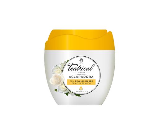 Crema Facial  Teatrical Aclaradora Células Madre de Rosa Blanca – 100 g